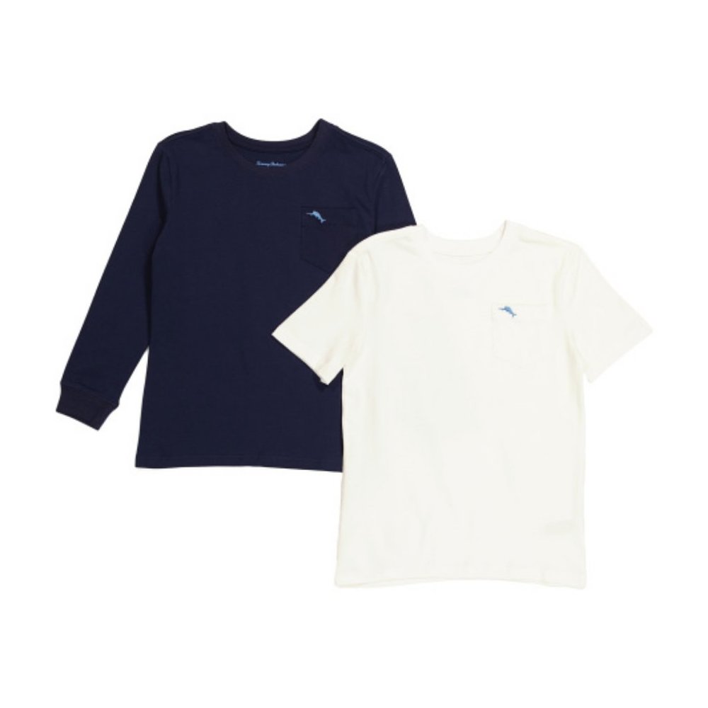 Tommy Bahama Big Boy 2pk Pocket Tees (1 Short Sleeve & 1 Long Sleeve) NWT